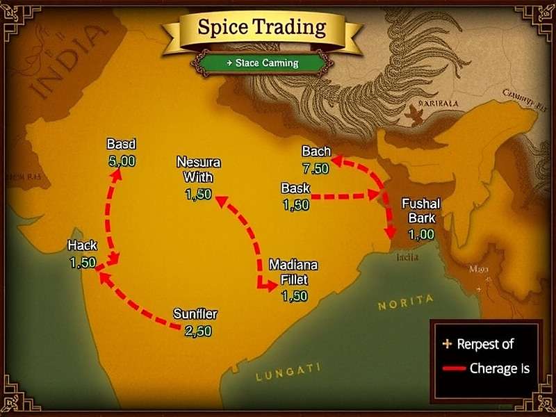 Cumin Rush Dominate Trading Guide Cumin Rush Dominate player guide showing optimal spice trading routes in India